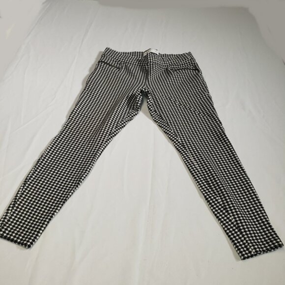 Old Navy Pants - Old Navy “Stevie” High-Waisted Houndstooth Zip-Pocket Pants Size MEDIUM